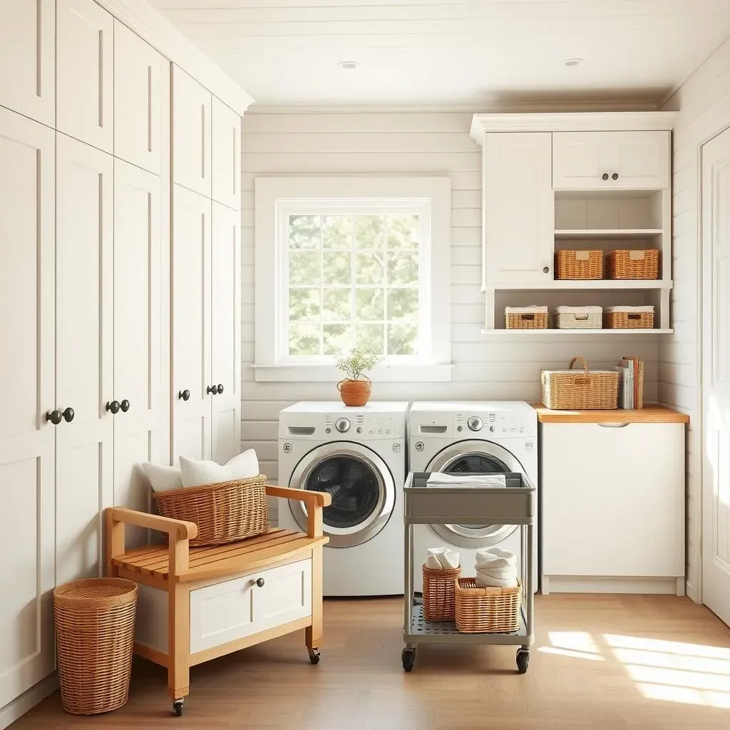 Maximize Space with Farmhouse Laundry Room Storage Ideas