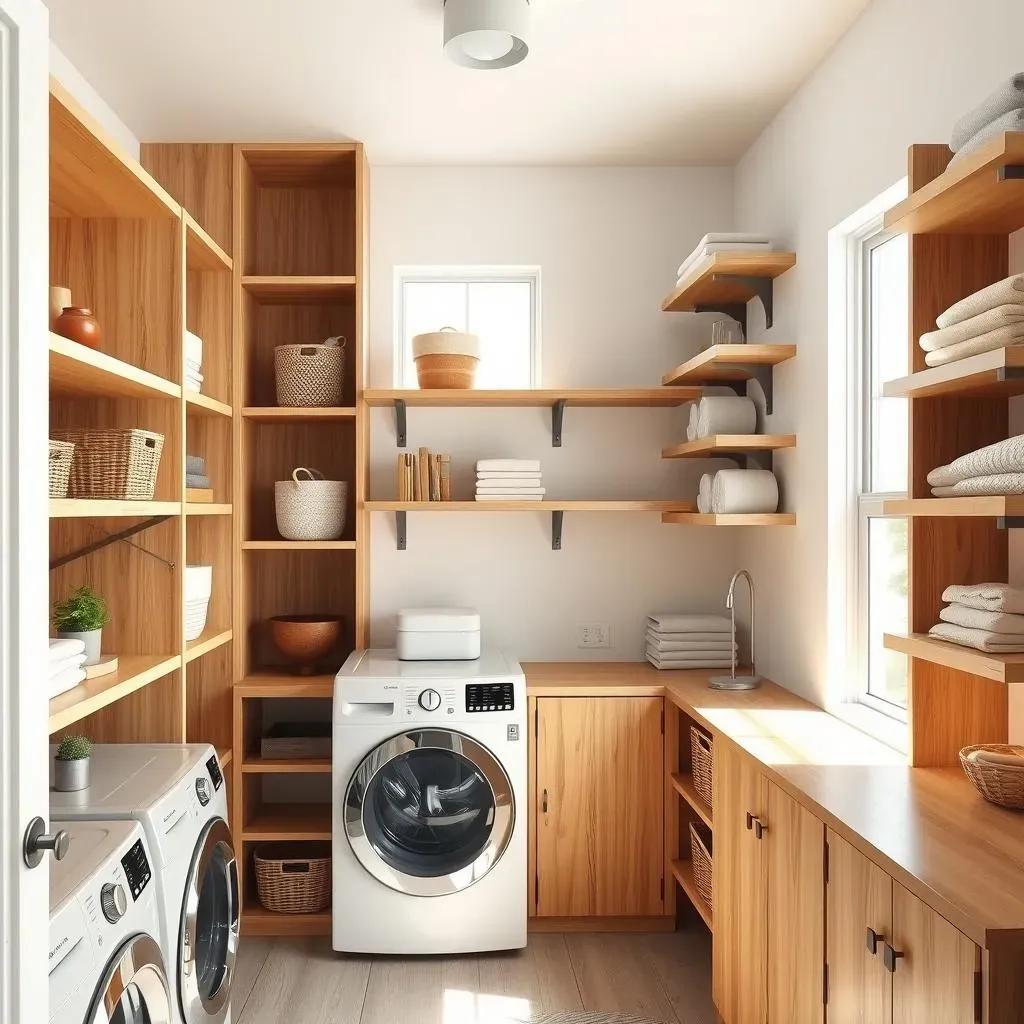 Maximizing Space and Style with Creative Laundry Room Wood Shelving Ideas