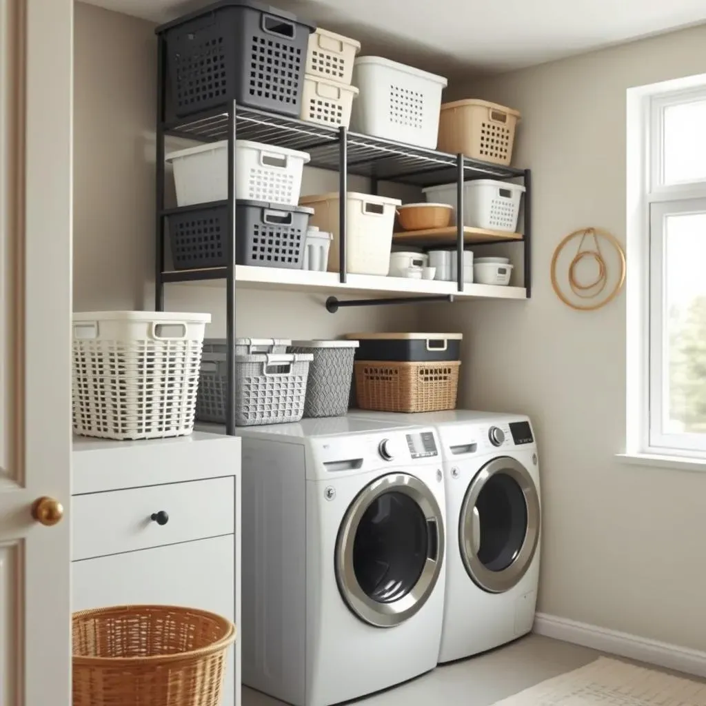 Maximizing Space with Vertical Wall Shelf Ideas for Laundry Room