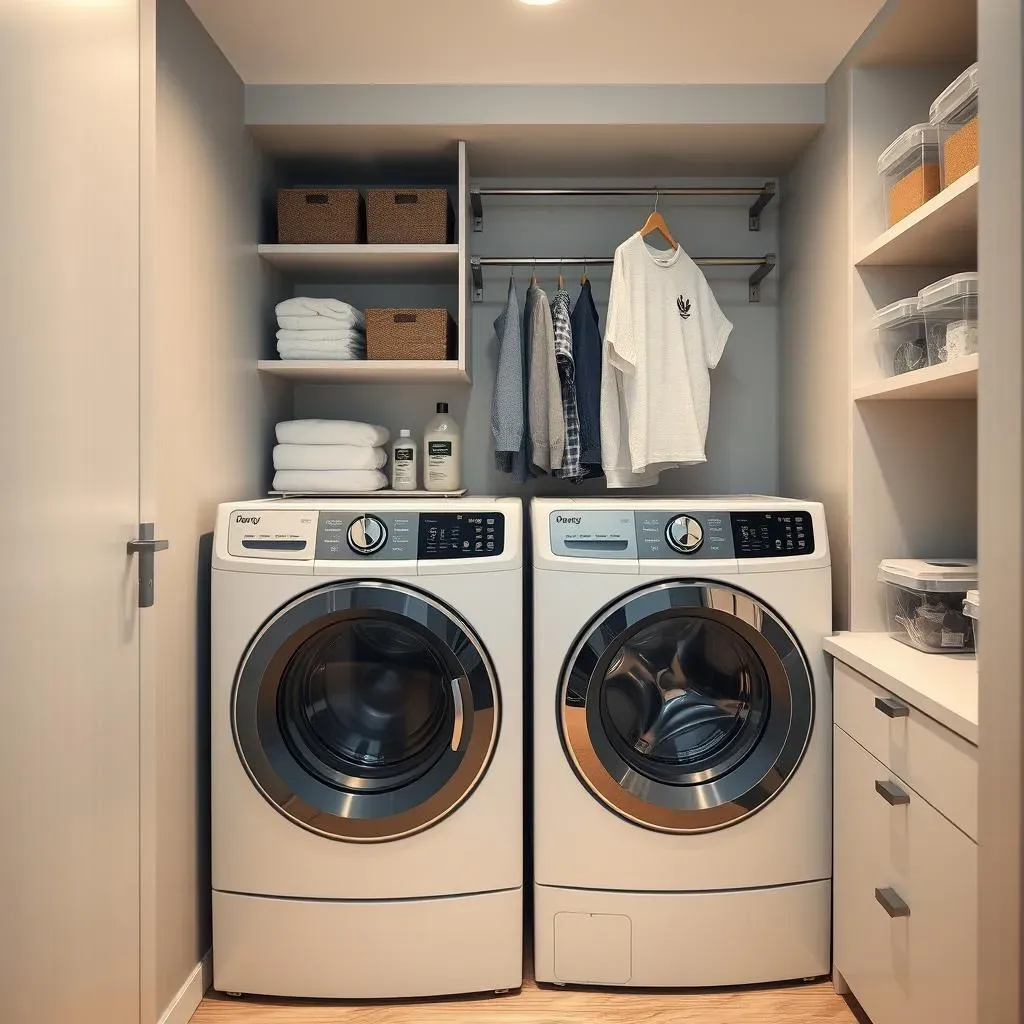 Modern Appliances and Organization for Condo Laundry Rooms