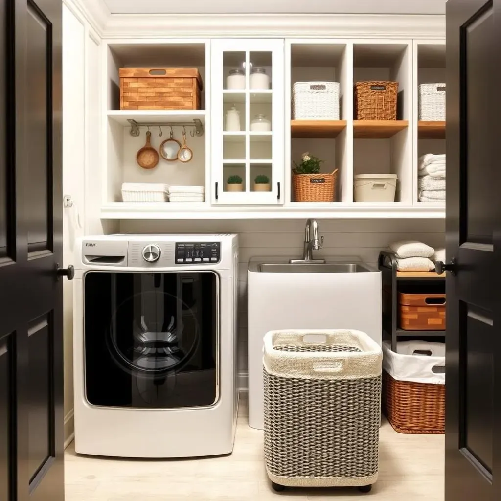 Modern Farmhouse Laundry Room Storage Solutions