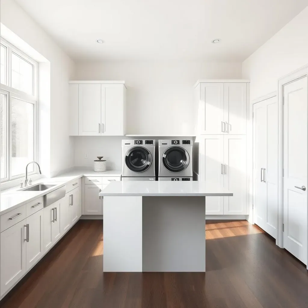 Amazing Modern Laundry Room with Island