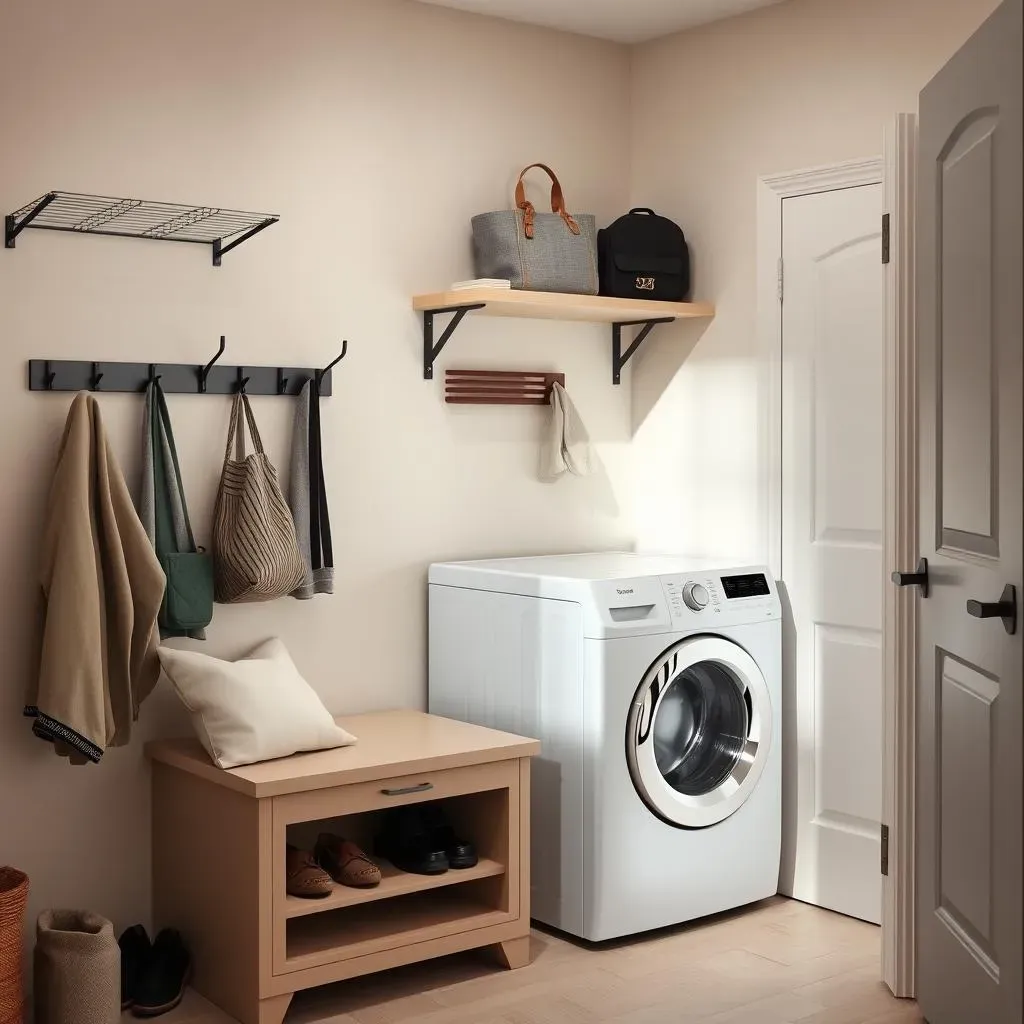 Multifunctional Small Laundry Room Ideas with Top Loading Washer