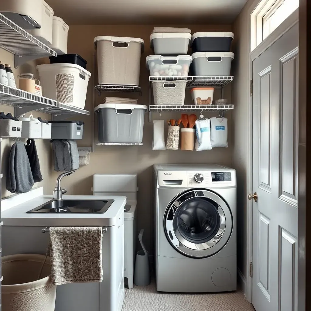 Organization and Storage in Your Unfinished Laundry Room