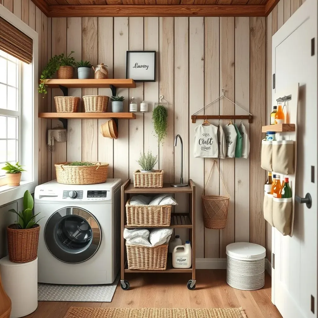 Organization Hacks for Tiny Farmhouse Laundry Rooms