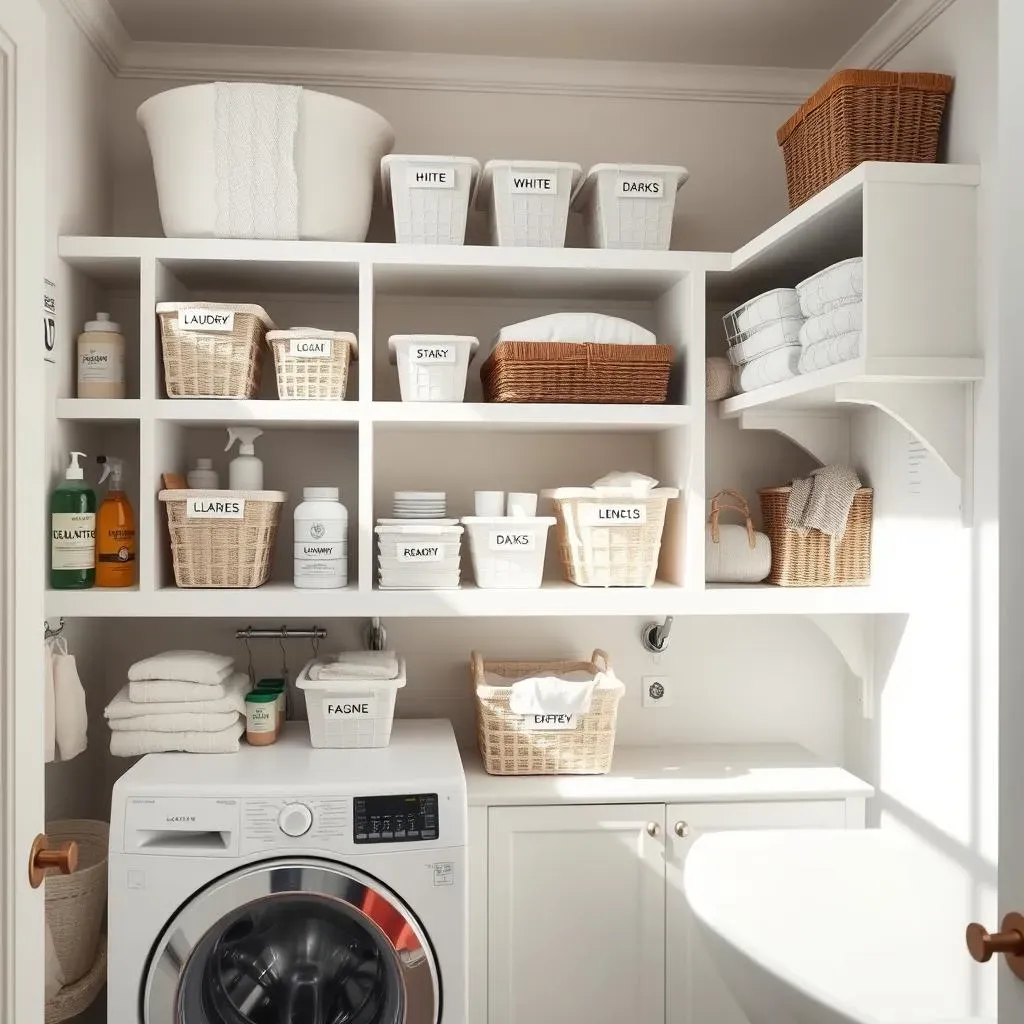 Organizing Your Laundry Room with Baskets and Shelves