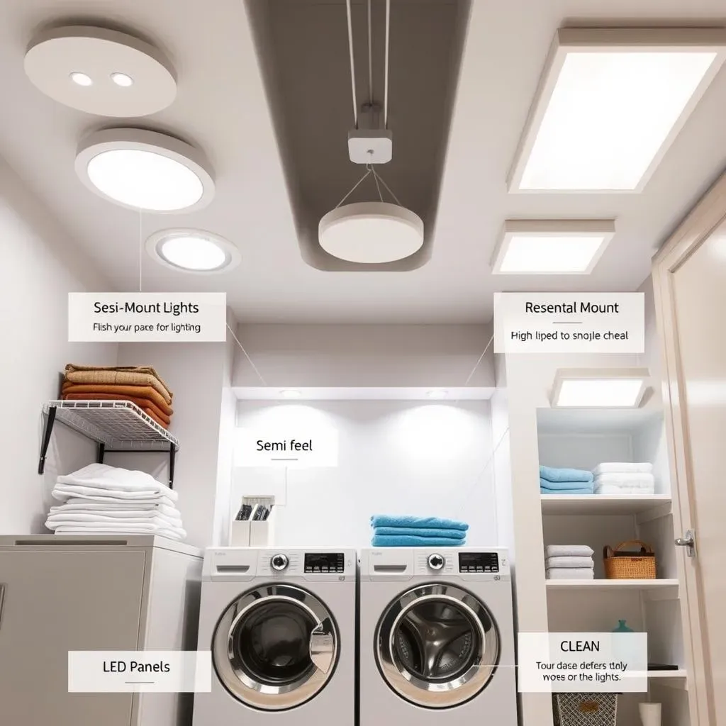 Overhead Lighting Options: The Foundation for Best Laundry Room Lighting