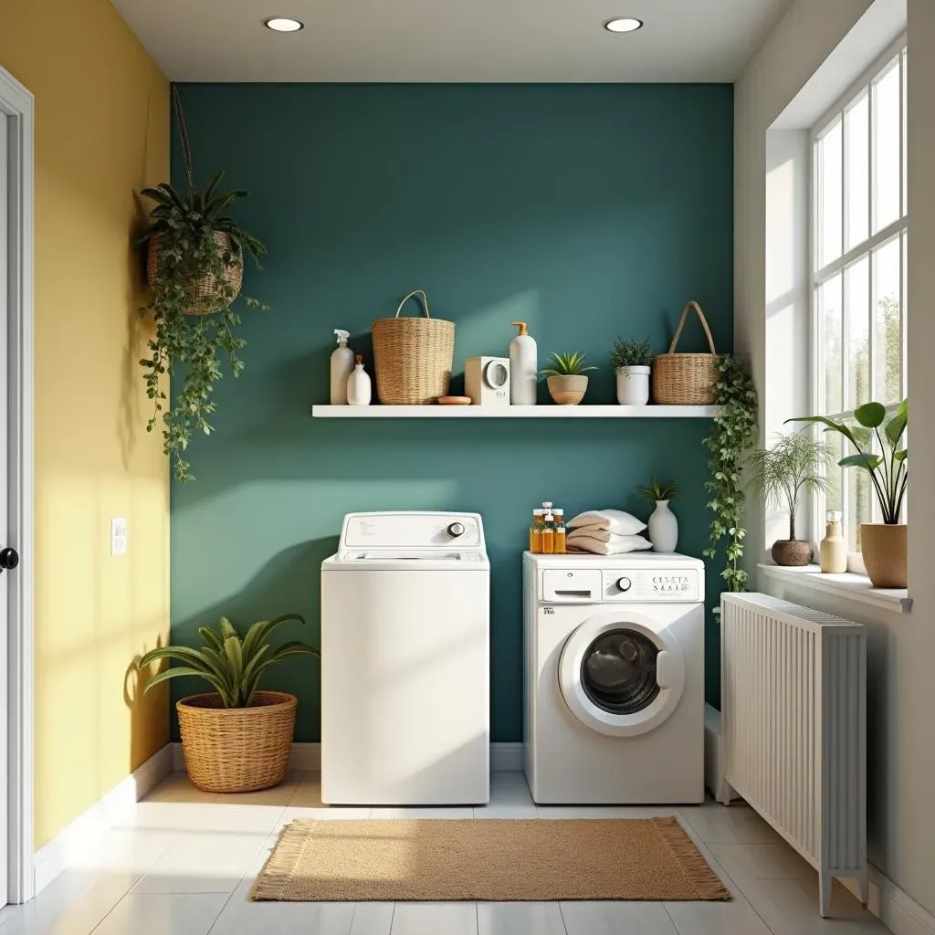Painting Your Way to a Standout Laundry Room Accent Wall
