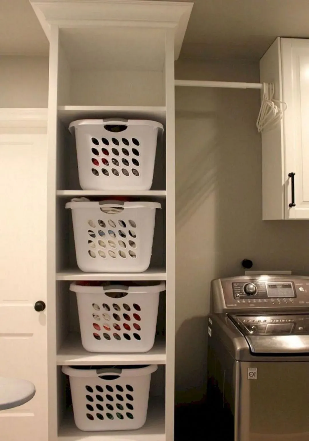 Easy pinterest laundry room storage ideas