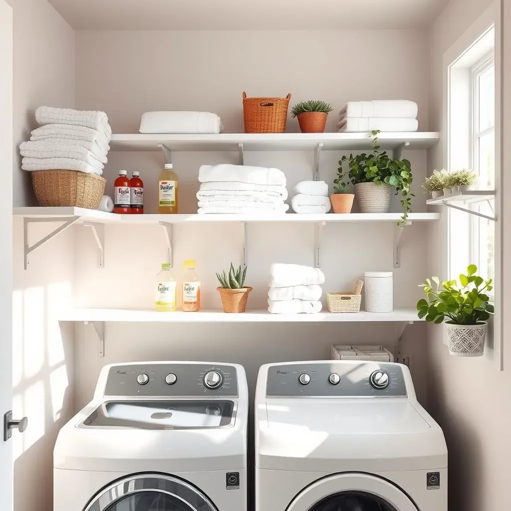 Pretty and Practical Open Shelving Ideas for Laundry Room Organization