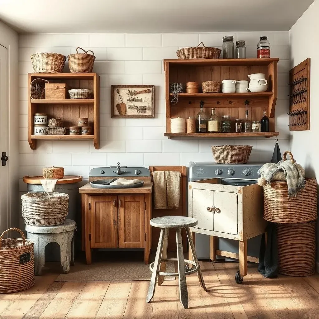 Rustic Laundry Room Decor: Furniture and Storage Solutions