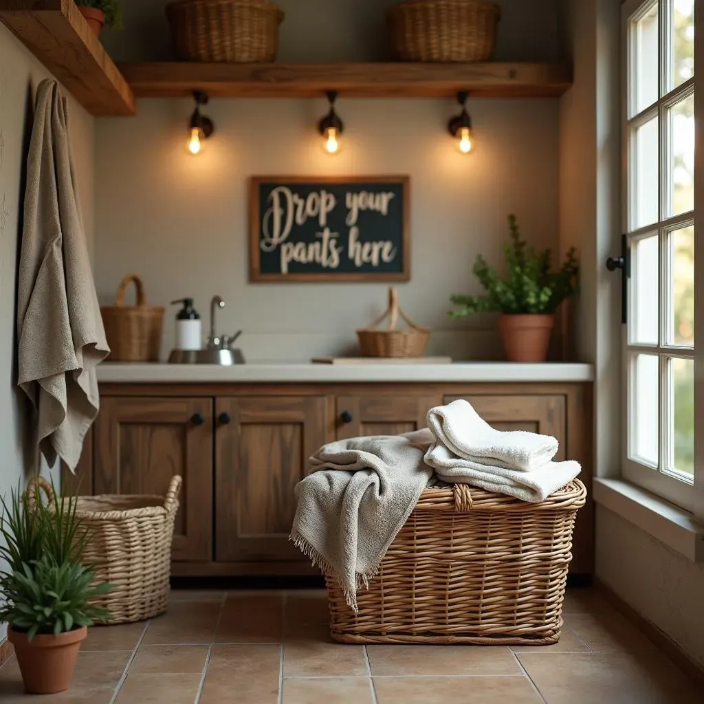 Rustic Laundry Room Decor Ideas for Small Spaces