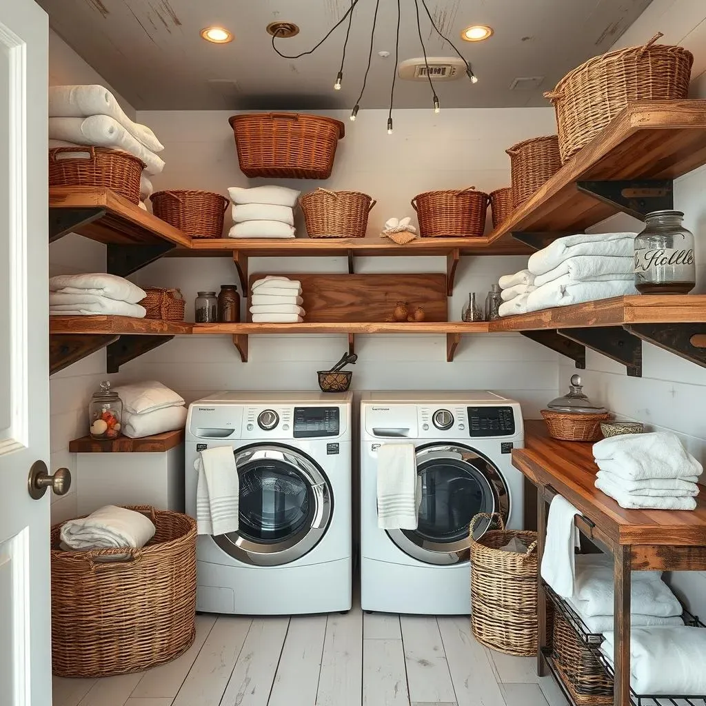 Dreamy DIY Rustic Laundry Room Shelves: A Stunning Project