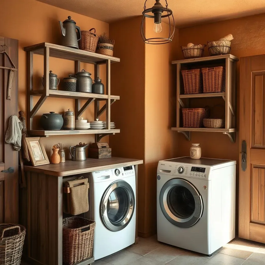 Ultimate Rustic Laundry Room Shelving Ideas