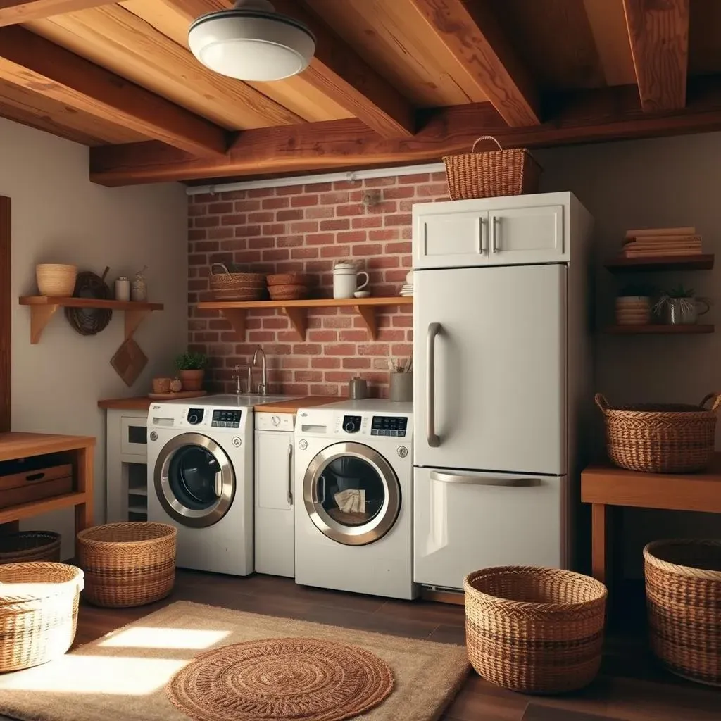 Amazing Rustic laundry room with modern touches