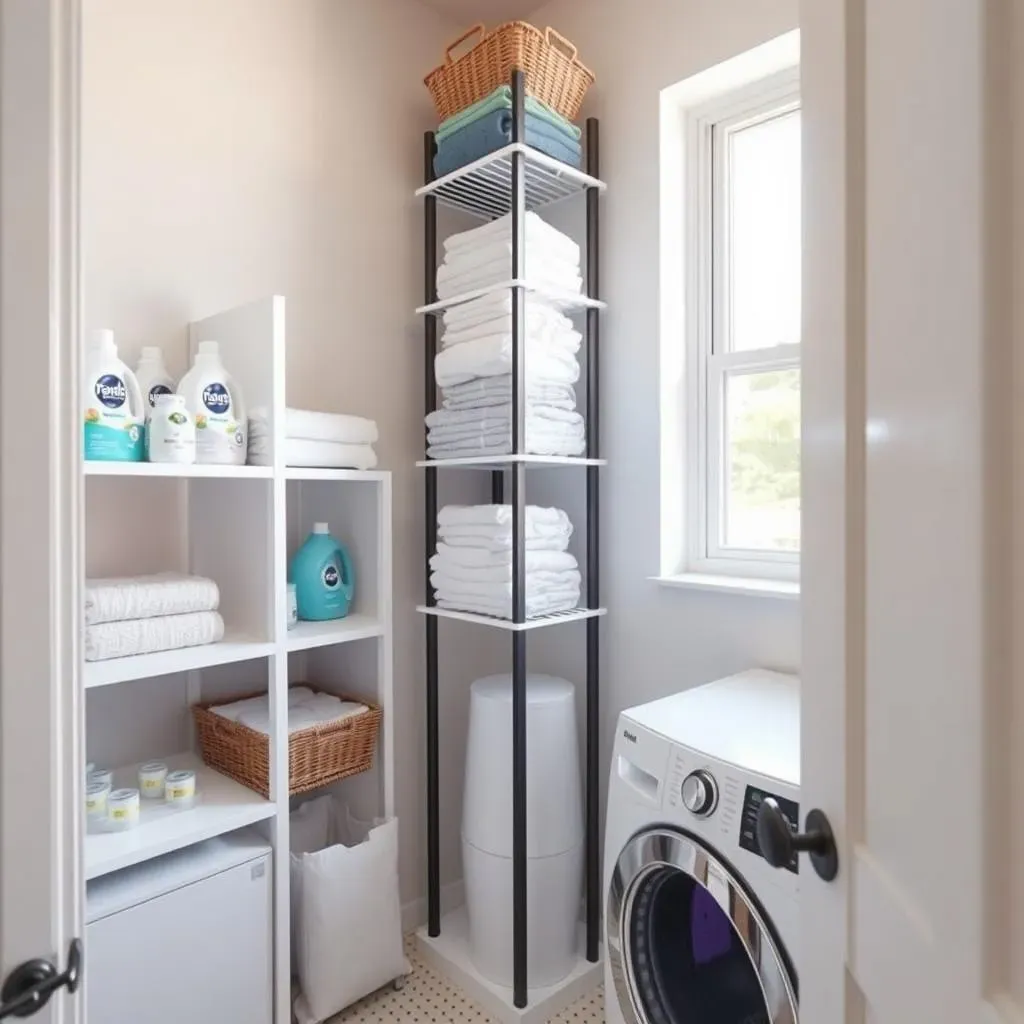 Shelves Laundry Room Ideas for Small Spaces: Vertical and Corner Solutions