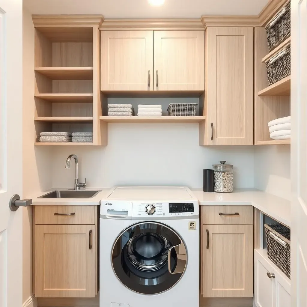 Amazing shelves small laundry room ideas with top loading washer