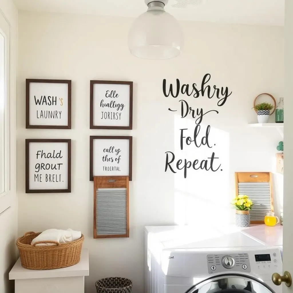 Simple Laundry Room Wall Decor DIY Projects