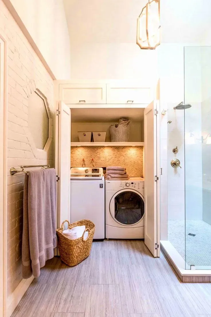 Brilliant small laundry room half bath ideas for homes