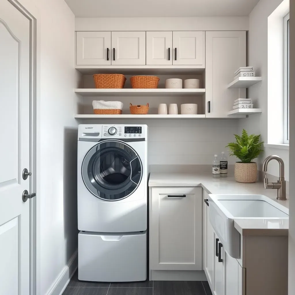 Small Laundry Room Ideas with Front Loading Washer and Dryer: Genius!