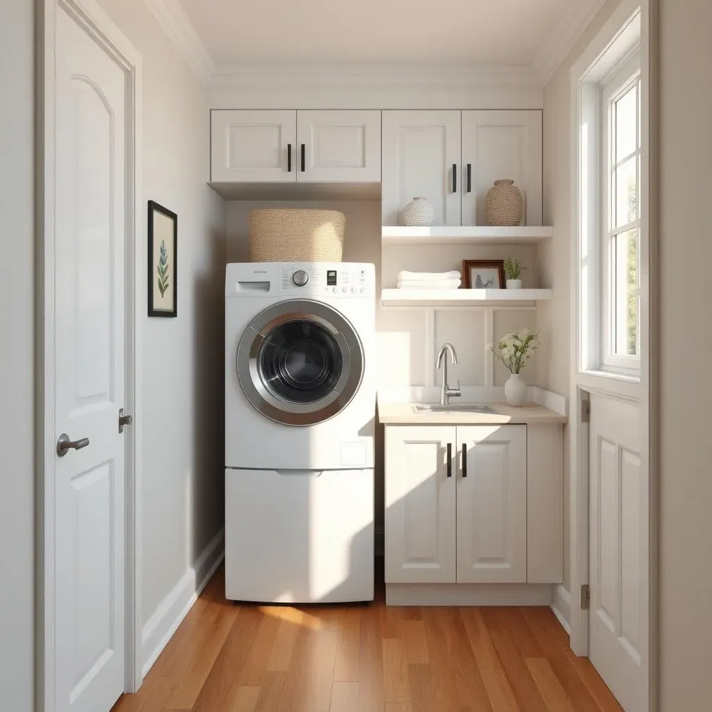 Amazing small laundry room ideas with stackable washer and dryer