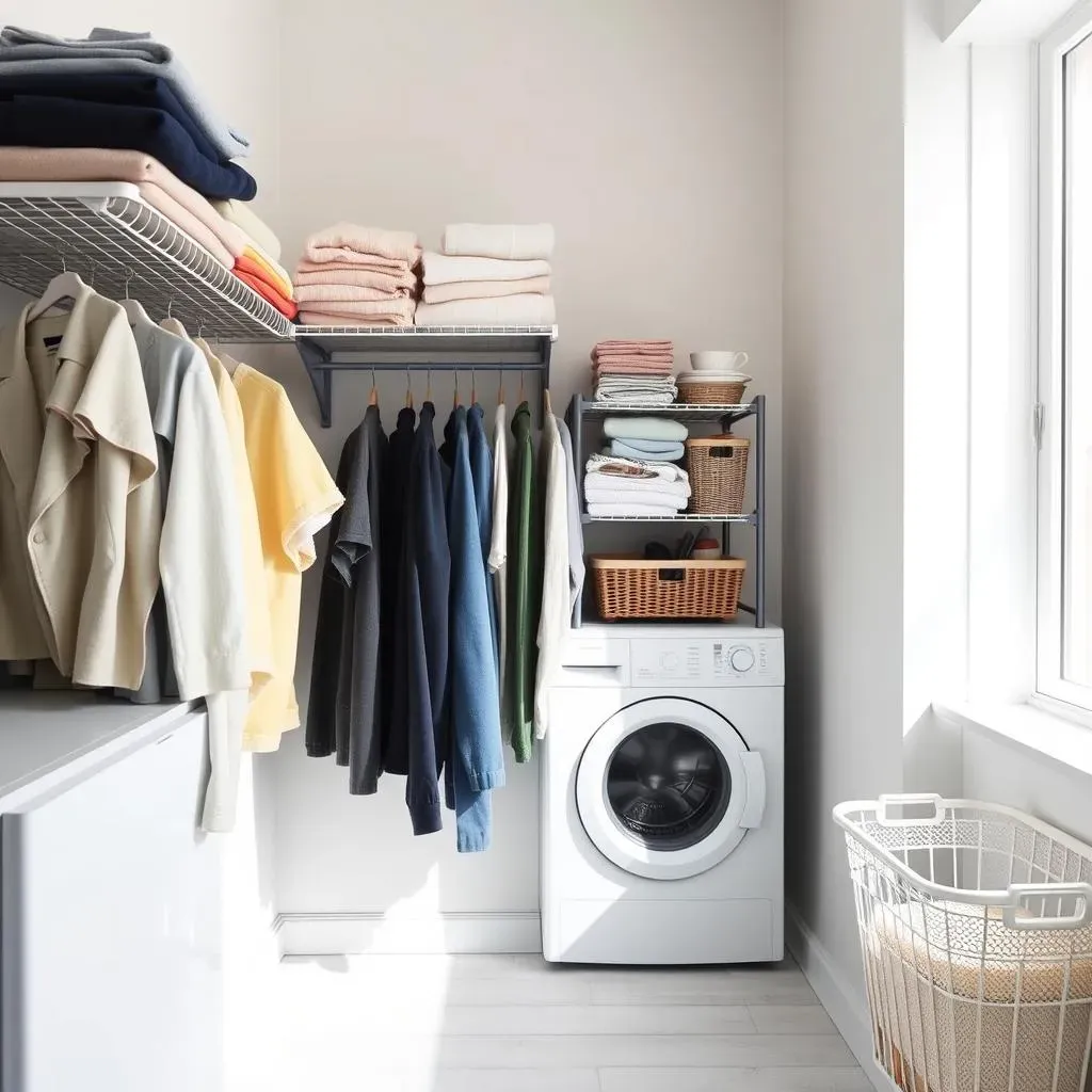 Absolute Small laundry room racks: Space-Saving Ideas