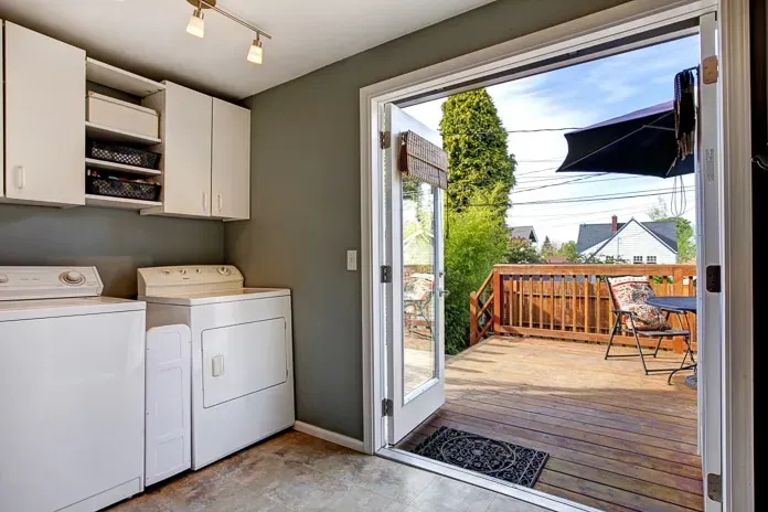 Practical small outdoor laundry room ideas for tight spots