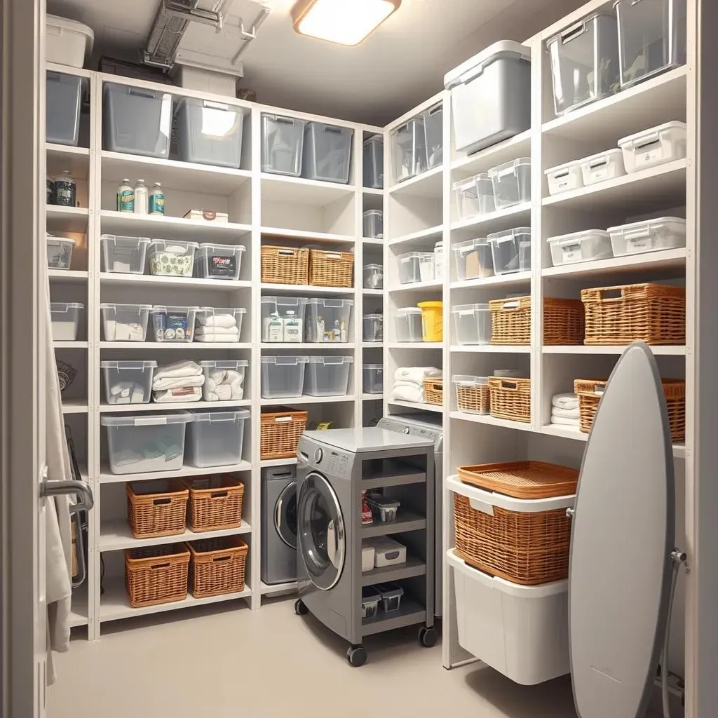 Smart Basement Laundry Room Storage Ideas