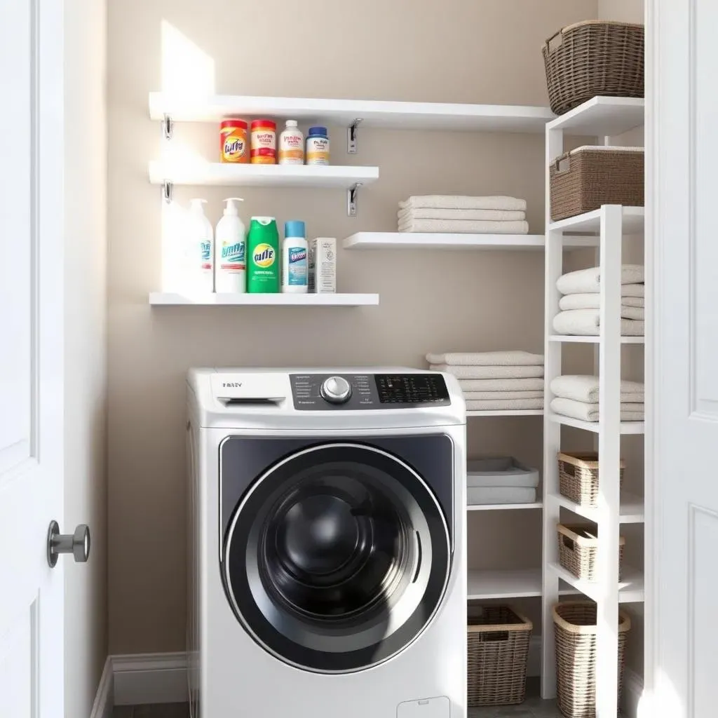 Smart Shelving Ideas for Small Laundry Rooms with Top Loading Washers