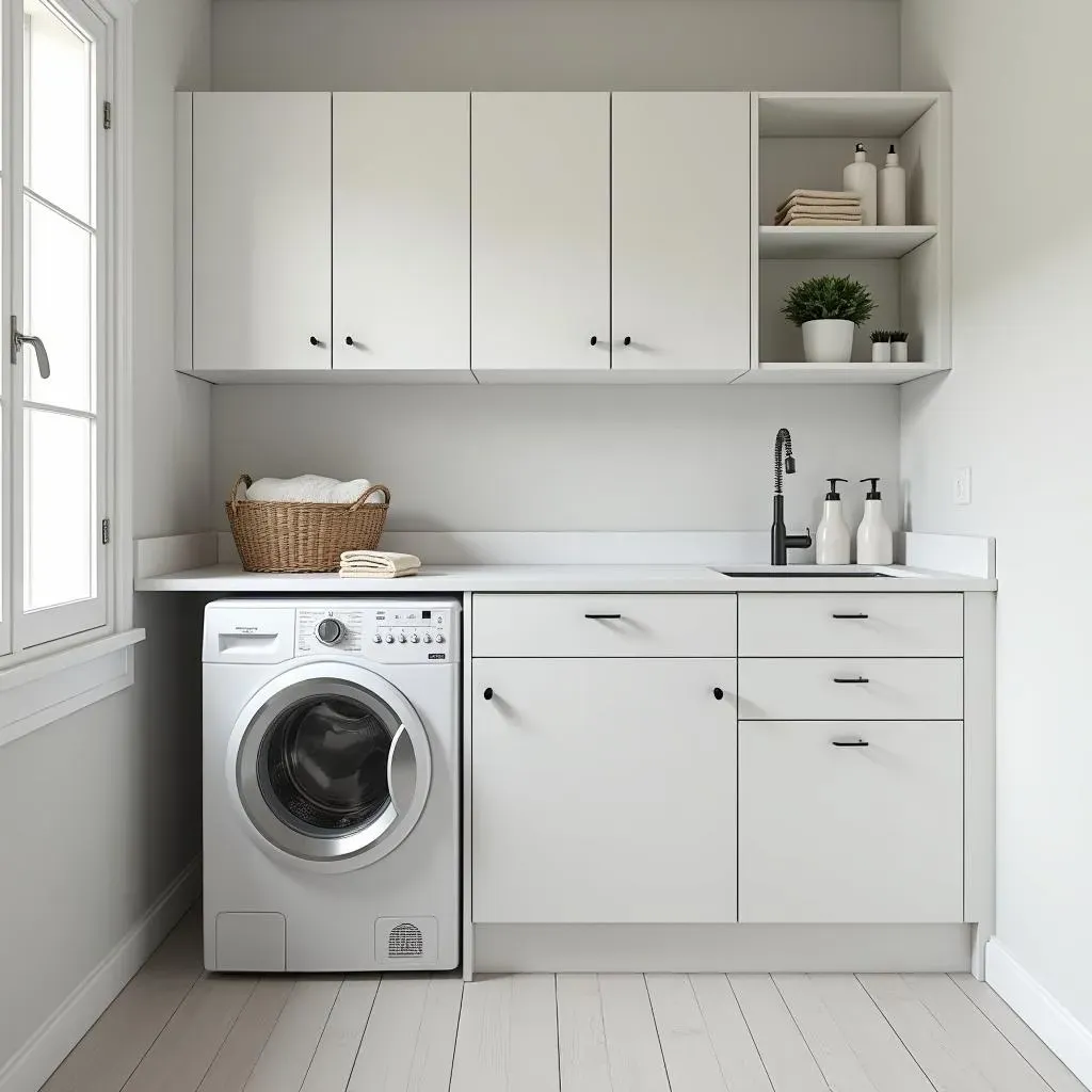 Smart Small Laundry Room Ideas with Cabinets