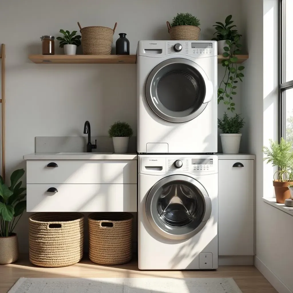 Smart Small Laundry Room Ideas with Front Loading Washer and Dryer