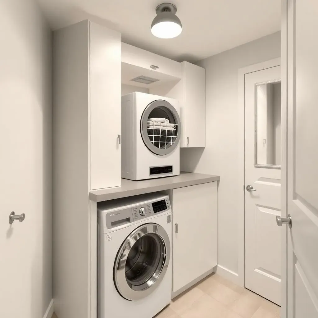 Smart Small Laundry Room Ideas with Stackable Washer Dryer