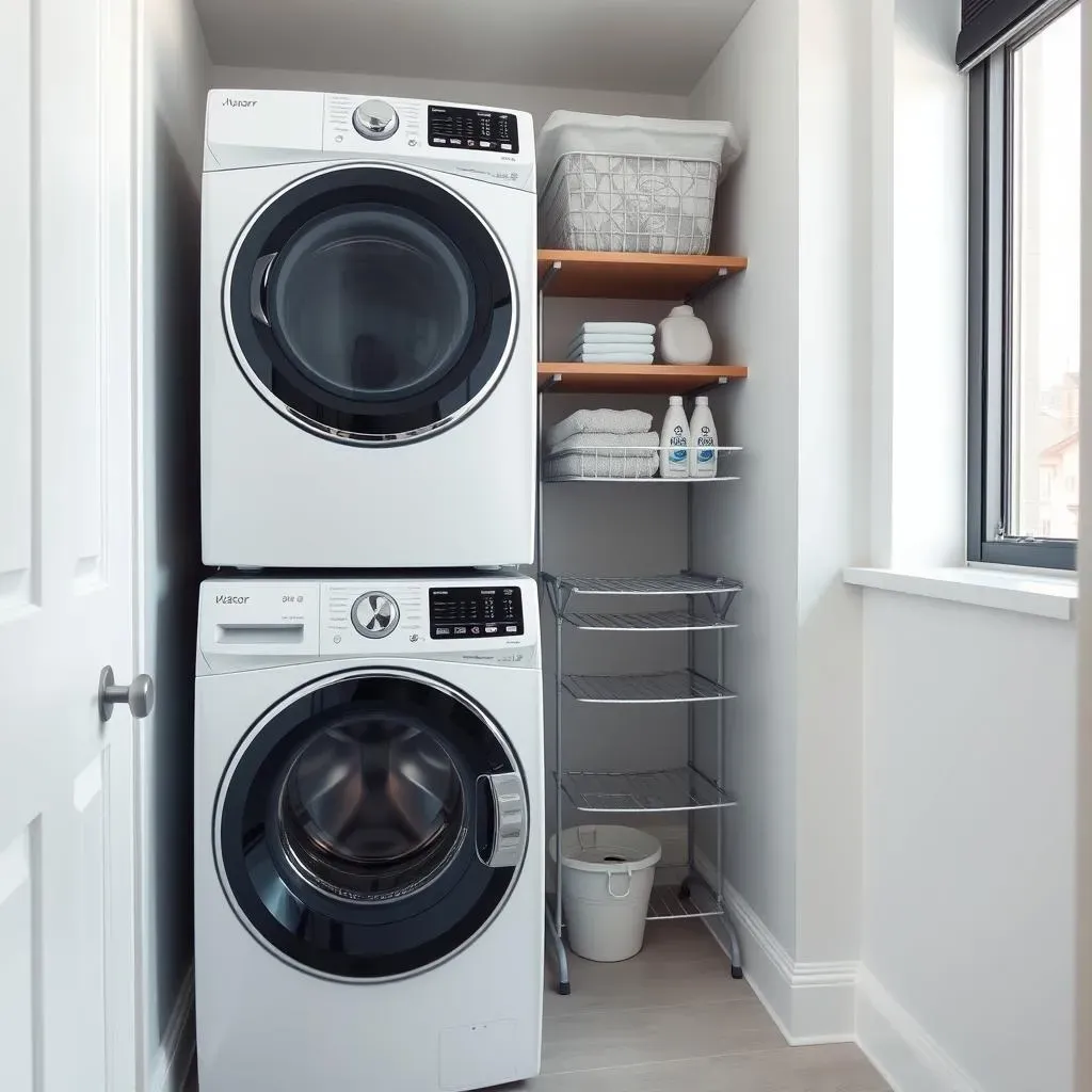 Smart Small Laundry Room Ideas with Stackable Washer Dryer