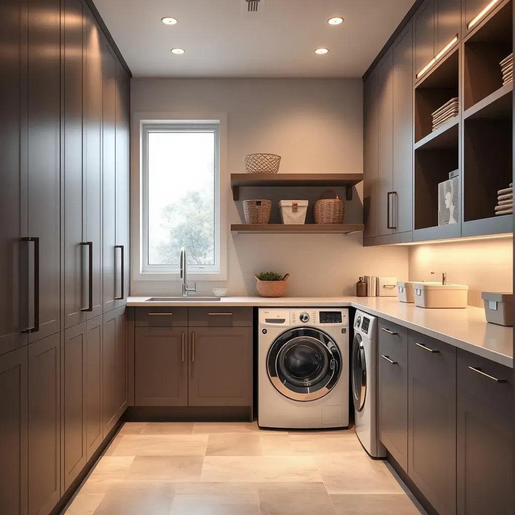 Smart Storage Solutions for a Streamlined Luxury Modern Laundry Room