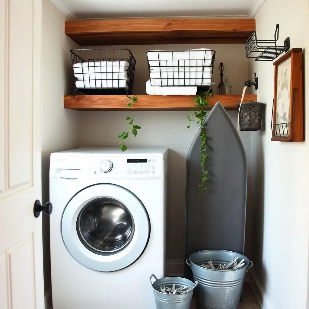 Smart Storage Solutions in Your Rustic Small Laundry Room