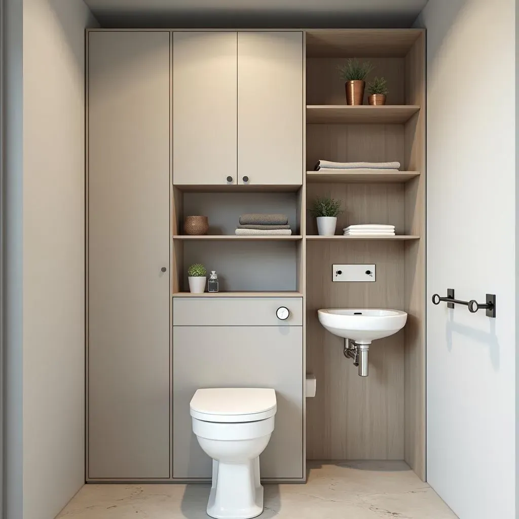 SpaceSaving Designs for a Small Utility Room and Toilet Combo