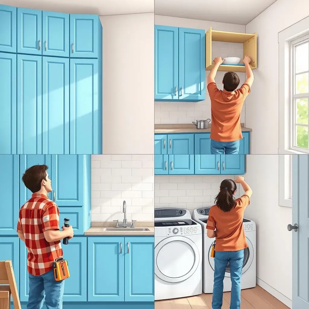 StepbyStep Guide to Installing Blue Cabinets in Your Laundry Room