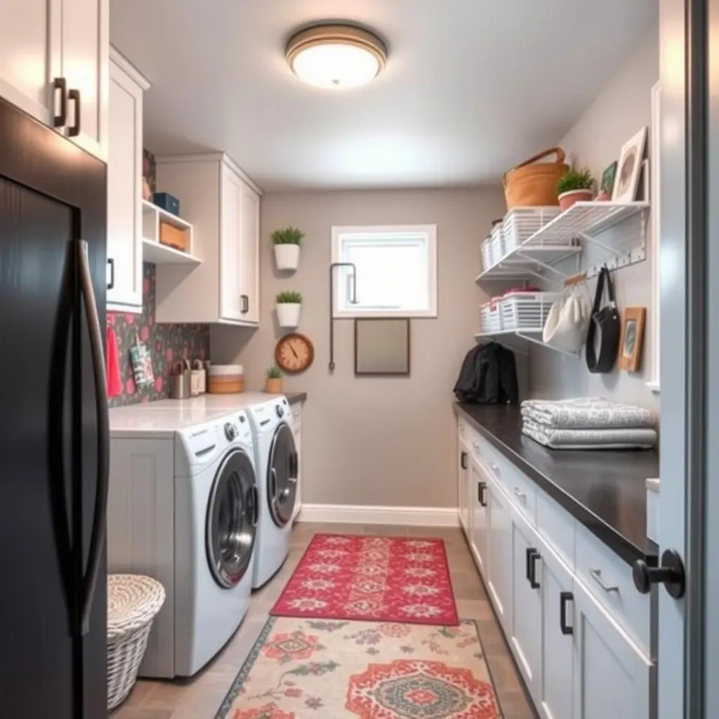 Style and Storage Solutions for Small Basement Laundry Room Designs