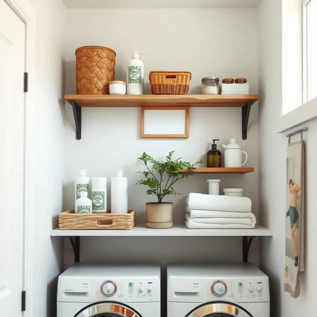 Styling Your Laundry Room Wall Shelving