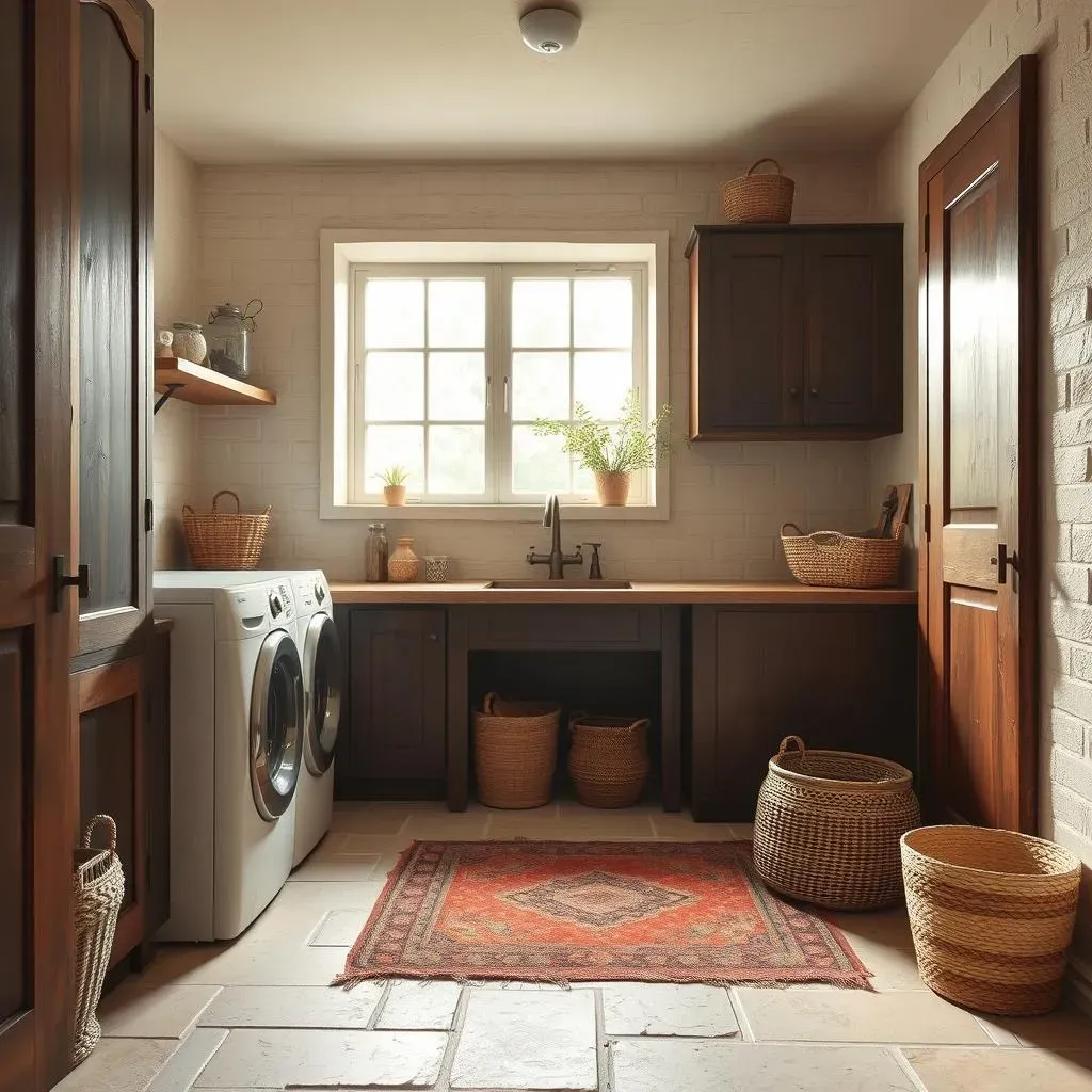 Styling Your Rustic Laundry Room Floor:  Color and Texture