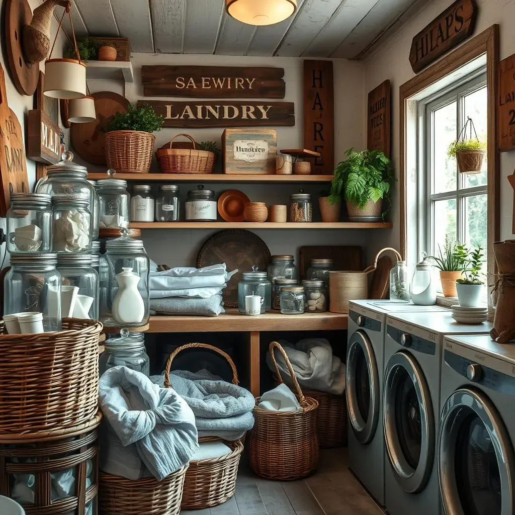 Styling Your Rustic Laundry Room Shelving: Organization and Decor