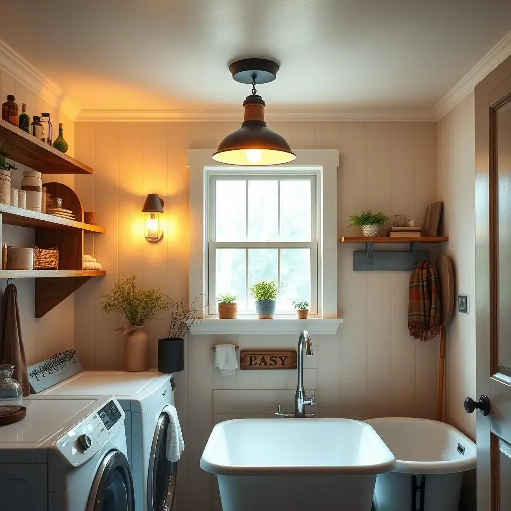 Styling Your Space: Farmhouse Laundry Room Lighting Ideas