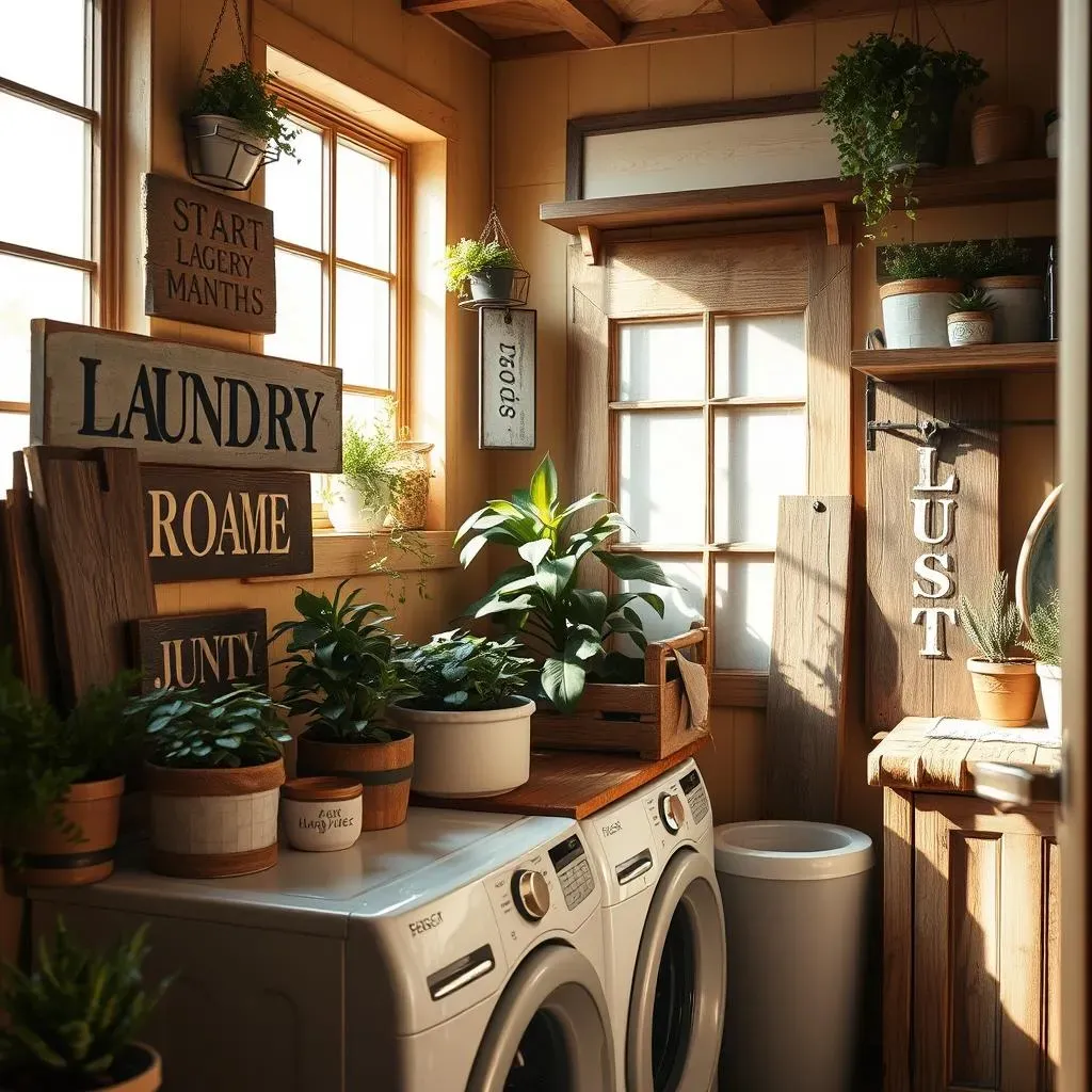 Styling Your Space with Rustic Laundry Room Signs