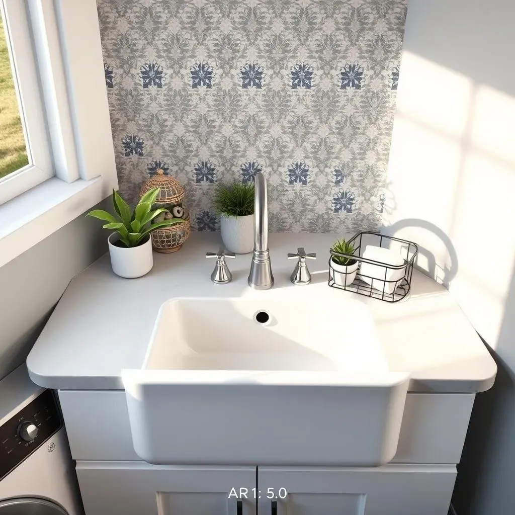 Stylish Corner Laundry Room Sink Designs