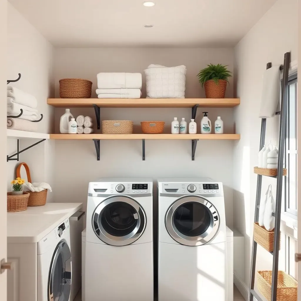 Stylish Laundry Room Shelf Ideas: Open and Airy Designs