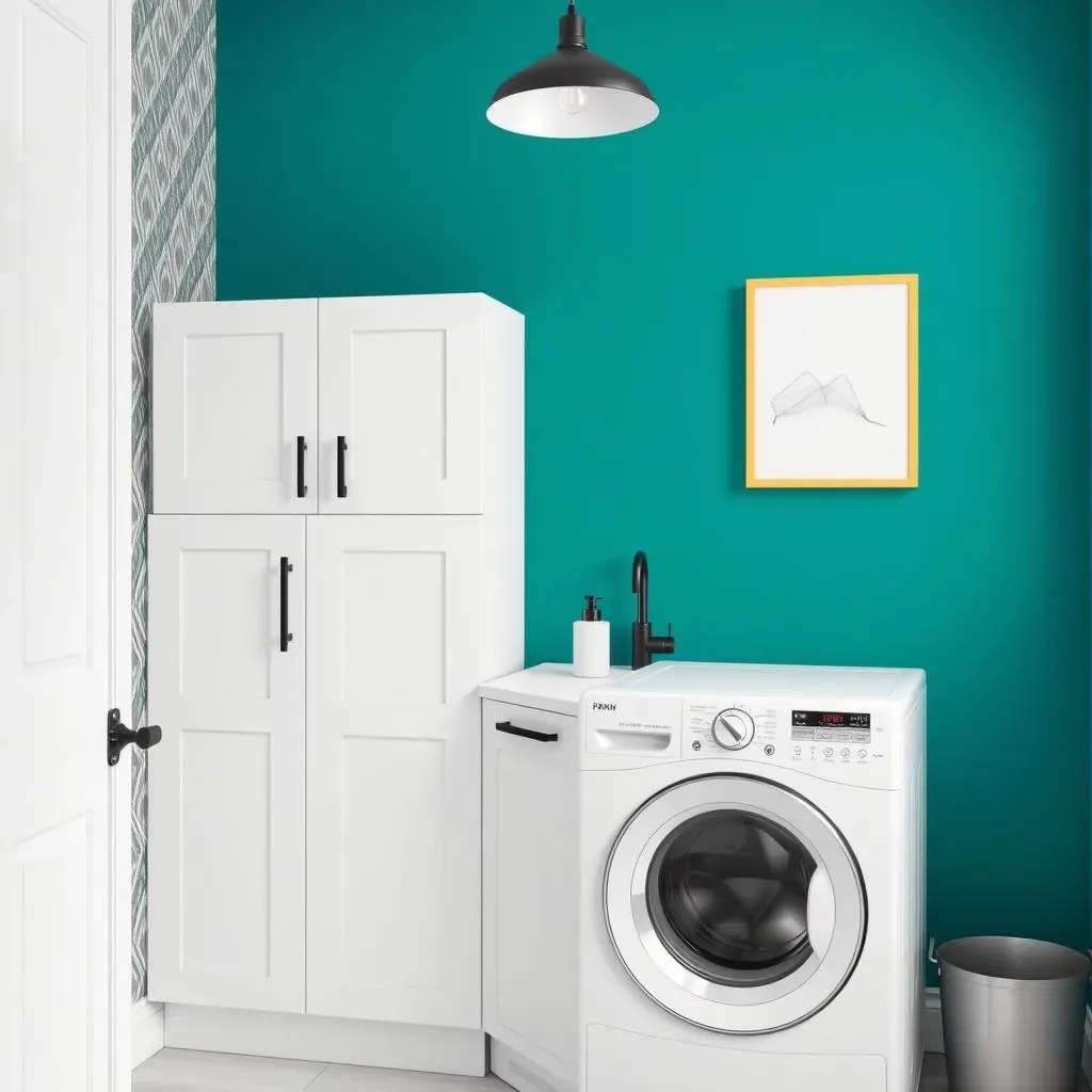 Stylish Small Laundry Room Ideas with Top Loading Washer