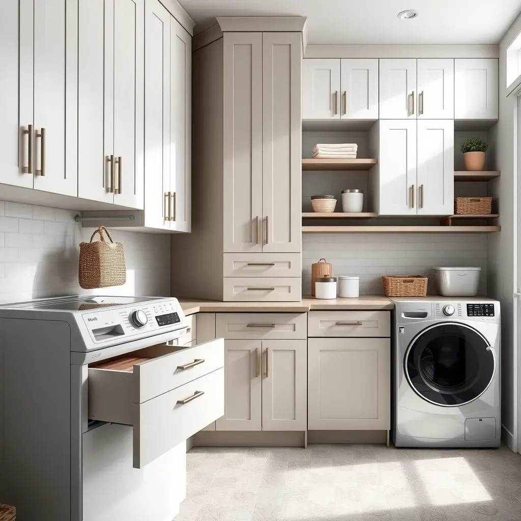 Stylish Storage Solutions in Compact Modern Laundry Rooms