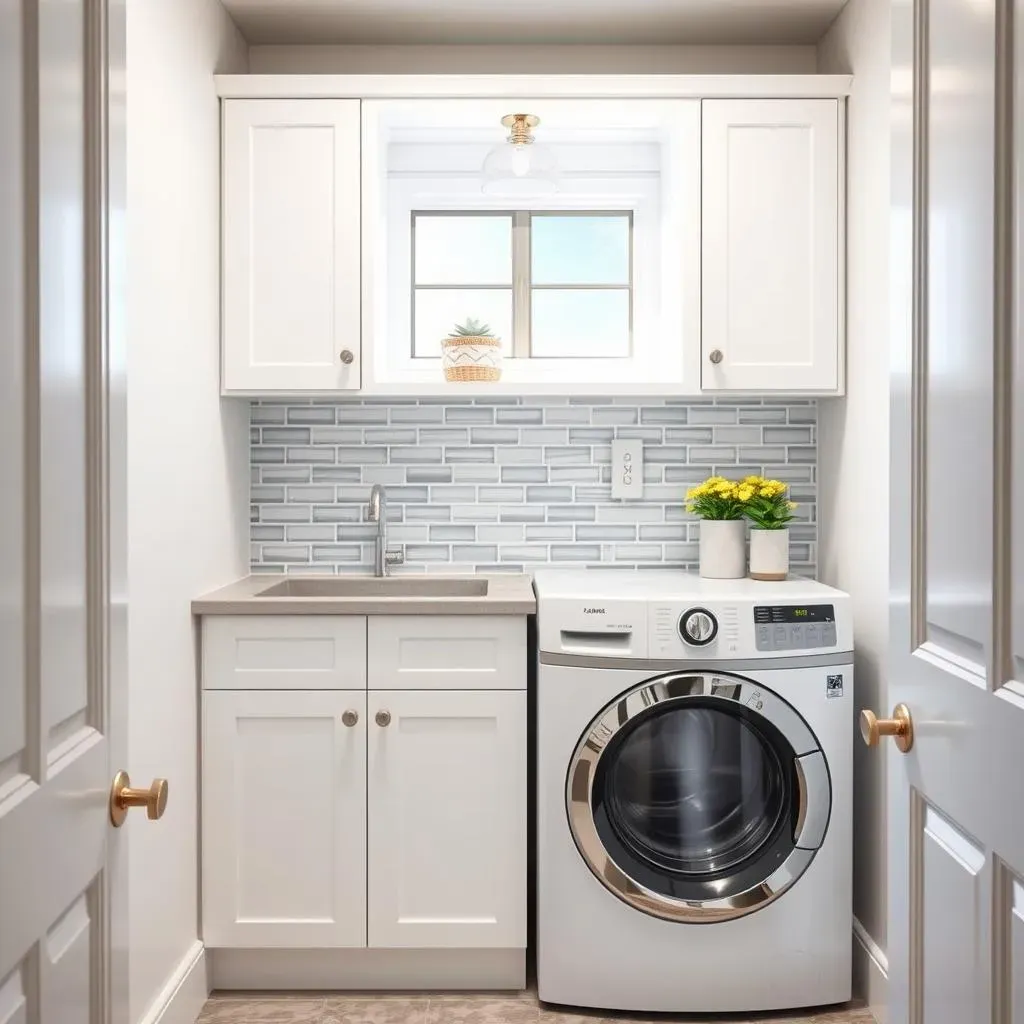 Tile Backsplash: Elevating Your Small Laundry Room