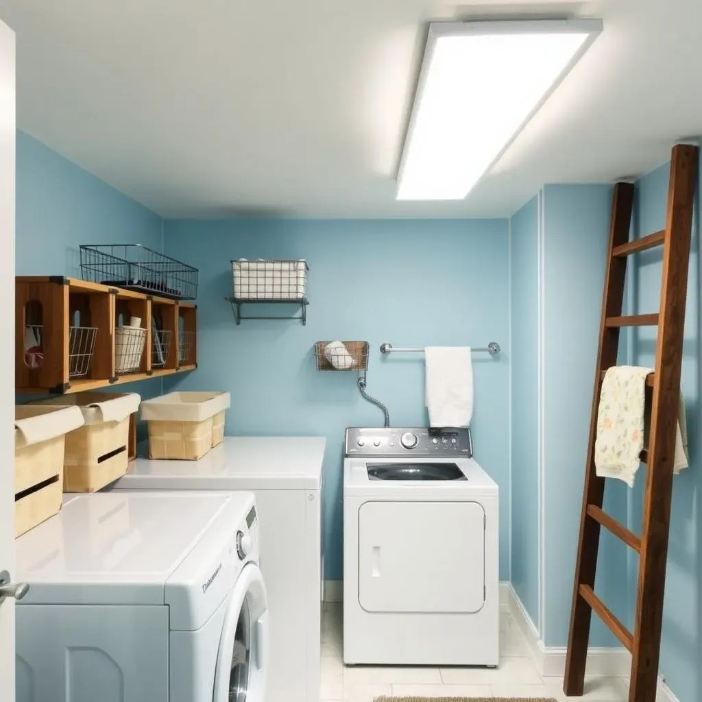 Transforming Dingy Basements:  Dreamy Laundry Room in Basement Ideas on a Budget