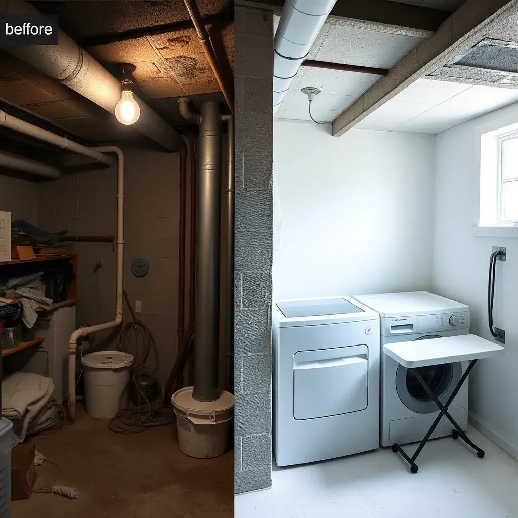 Ultimate unfinished basement basement laundry room ideas